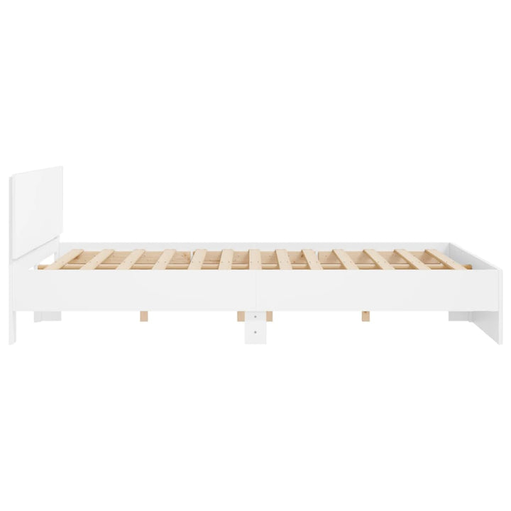 sengeramme med sengegavl 180x200 cm hvid