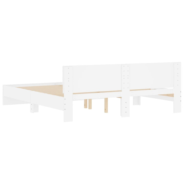 sengeramme med sengegavl 180x200 cm hvid