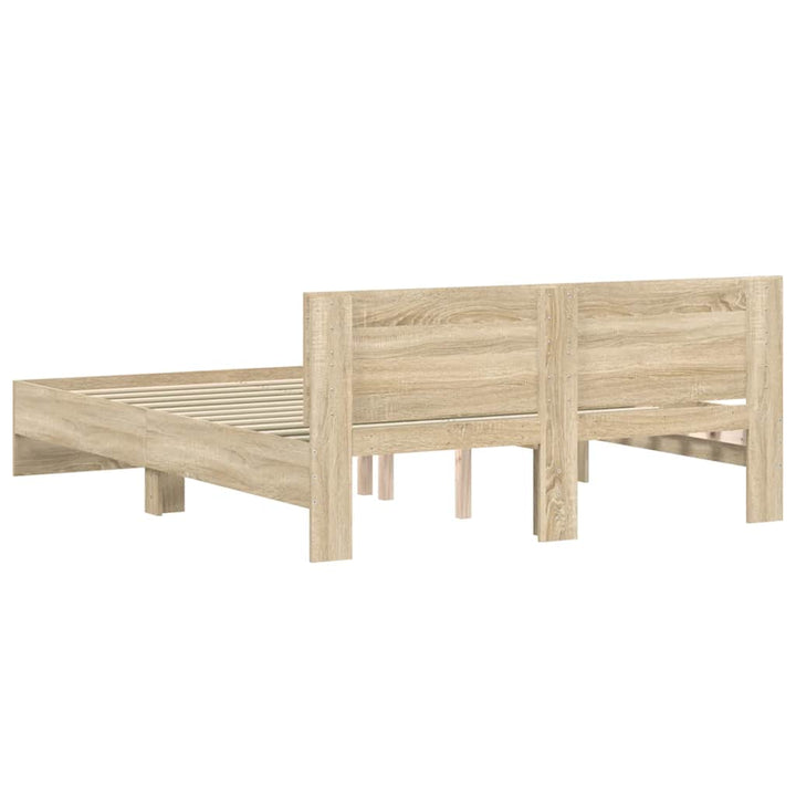 sengeramme med sengegavl 140x200 cm sonoma-eg
