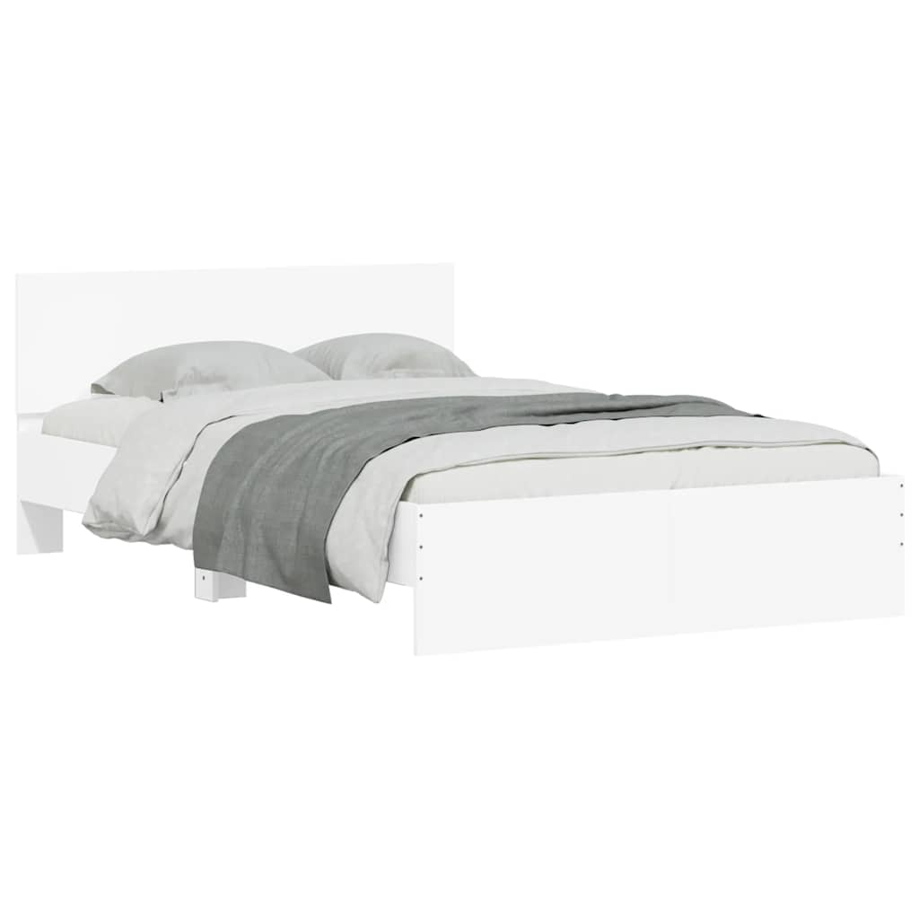 sengeramme med sengegavl 120x200 cm hvid