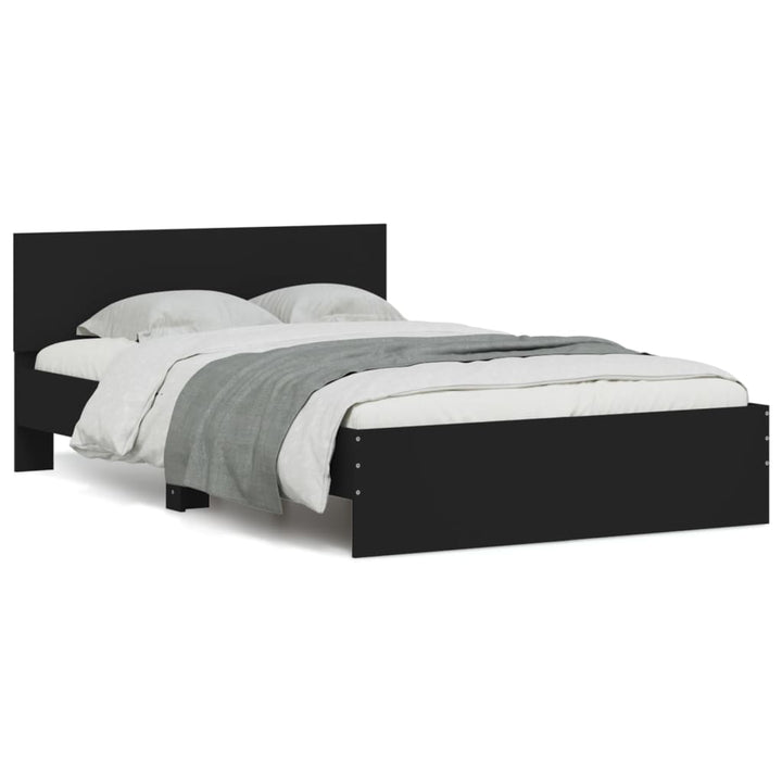 sengeramme med sengegavl 120x200 cm sort