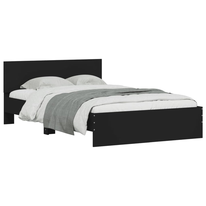 sengeramme med sengegavl 120x200 cm sort