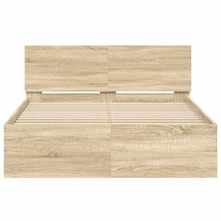 sengeramme med sengegavl 120x200 cm sonoma-eg