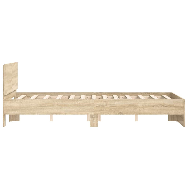 sengeramme med sengegavl 120x200 cm sonoma-eg