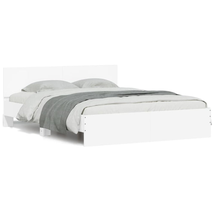 sengeramme med sengegavl 140x190 cm hvid