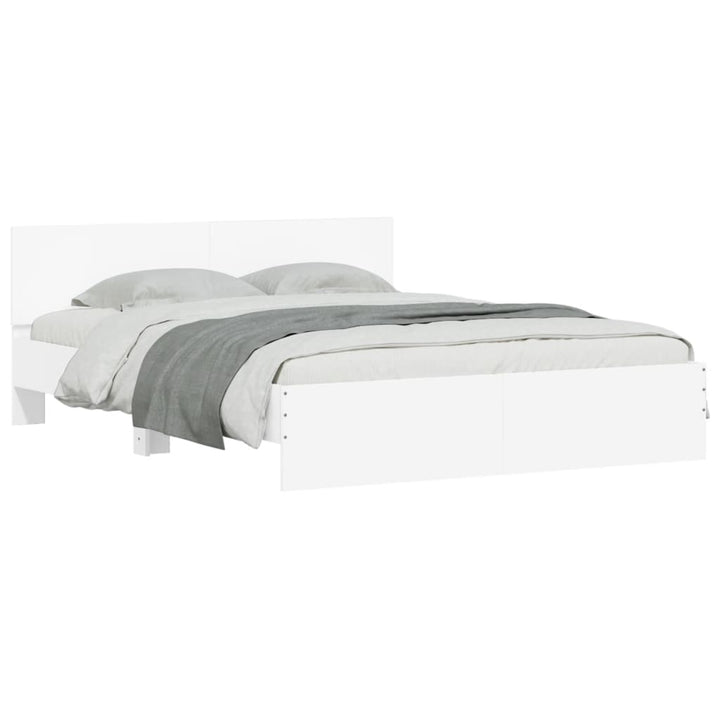 sengeramme med sengegavl 140x190 cm hvid