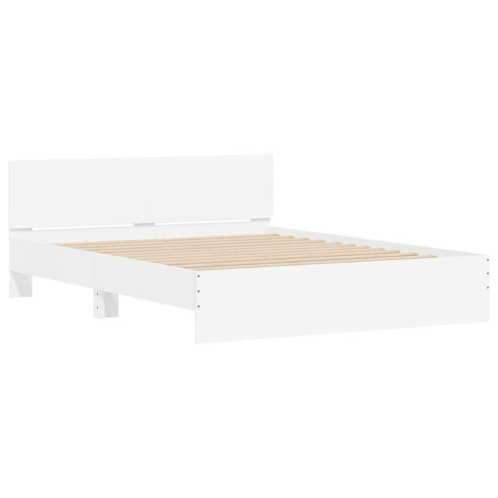 sengeramme med sengegavl 140x190 cm hvid