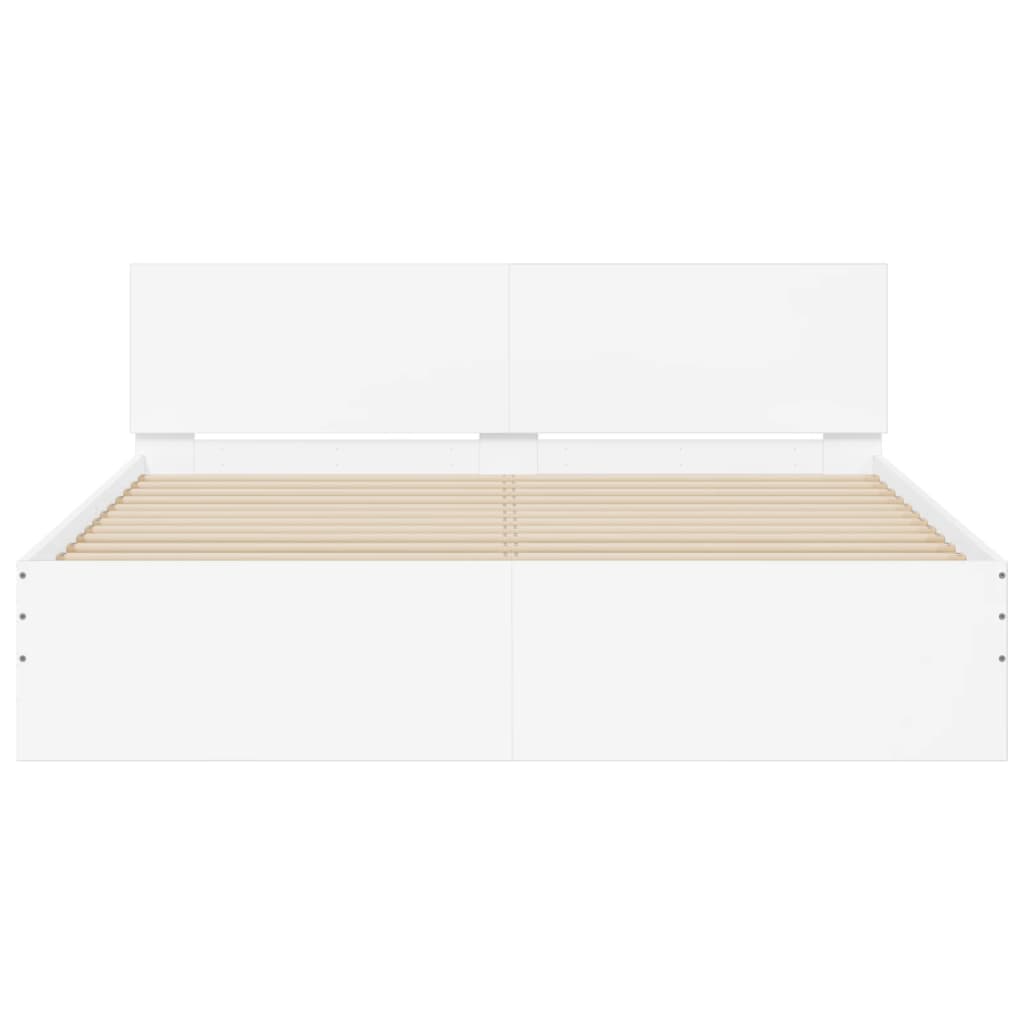sengeramme med sengegavl 140x190 cm hvid