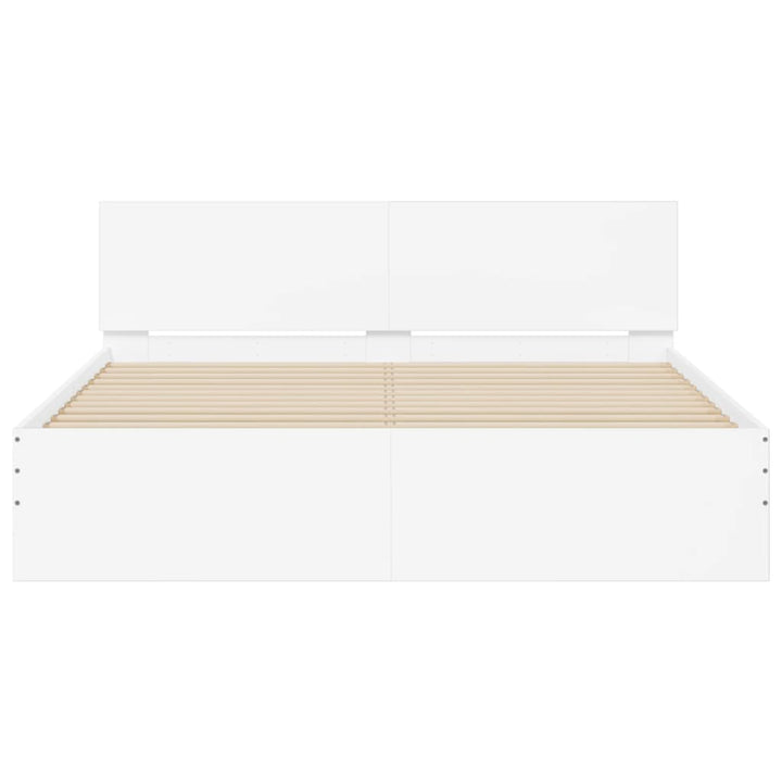 sengeramme med sengegavl 140x190 cm hvid