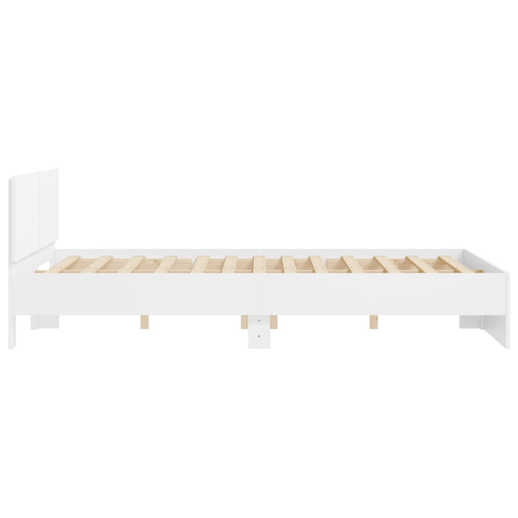 sengeramme med sengegavl 140x190 cm hvid