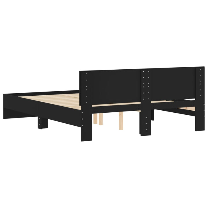 sengeramme med sengegavl 140x190 cm sort