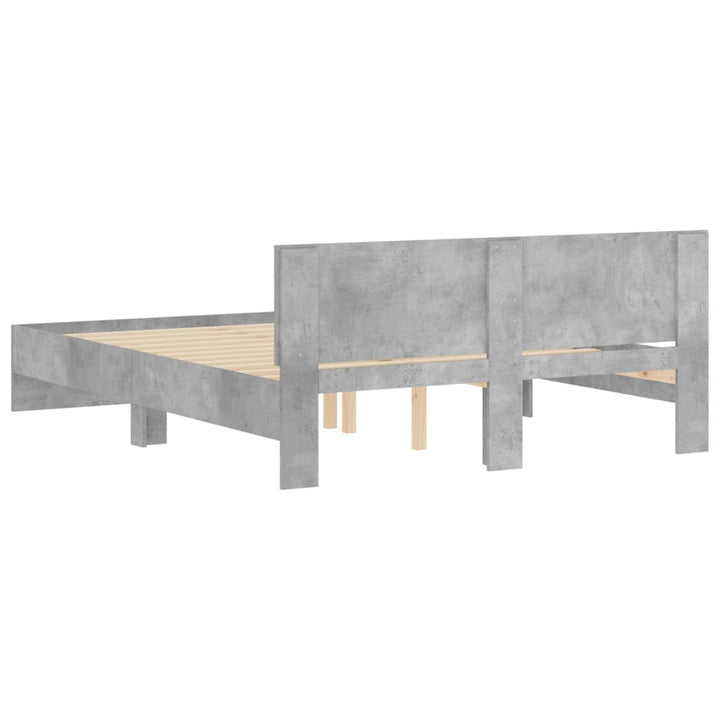 sengeramme med sengegavl 140x190 cm betongrå