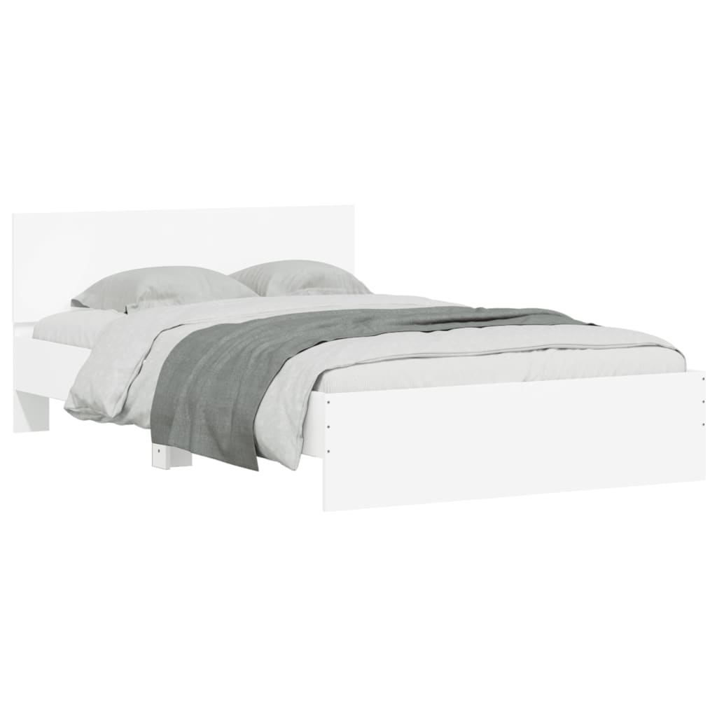 sengeramme med sengegavl 135x190 cm hvid