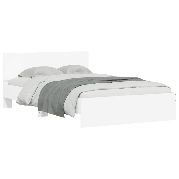 sengeramme med sengegavl 135x190 cm hvid