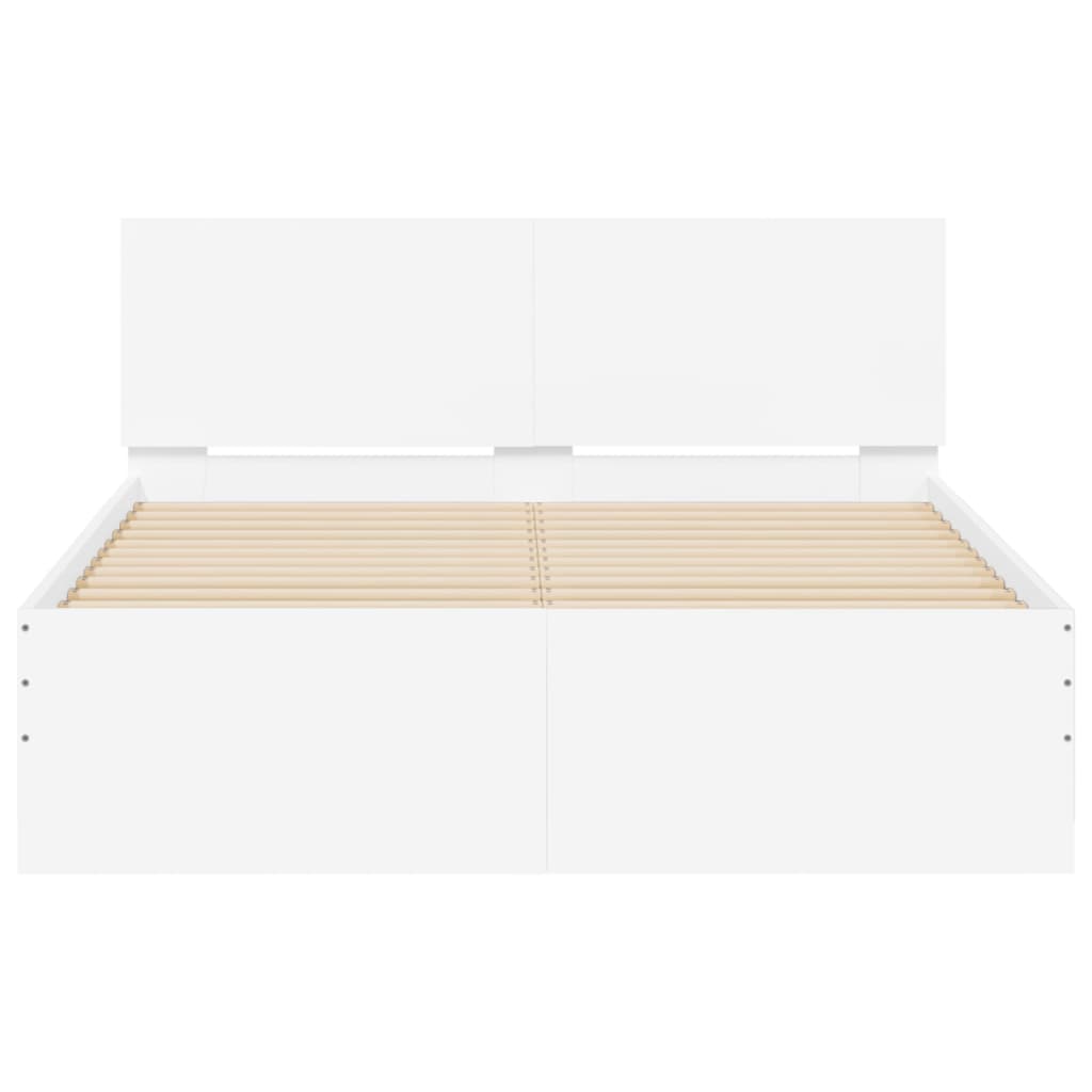 sengeramme med sengegavl 135x190 cm hvid