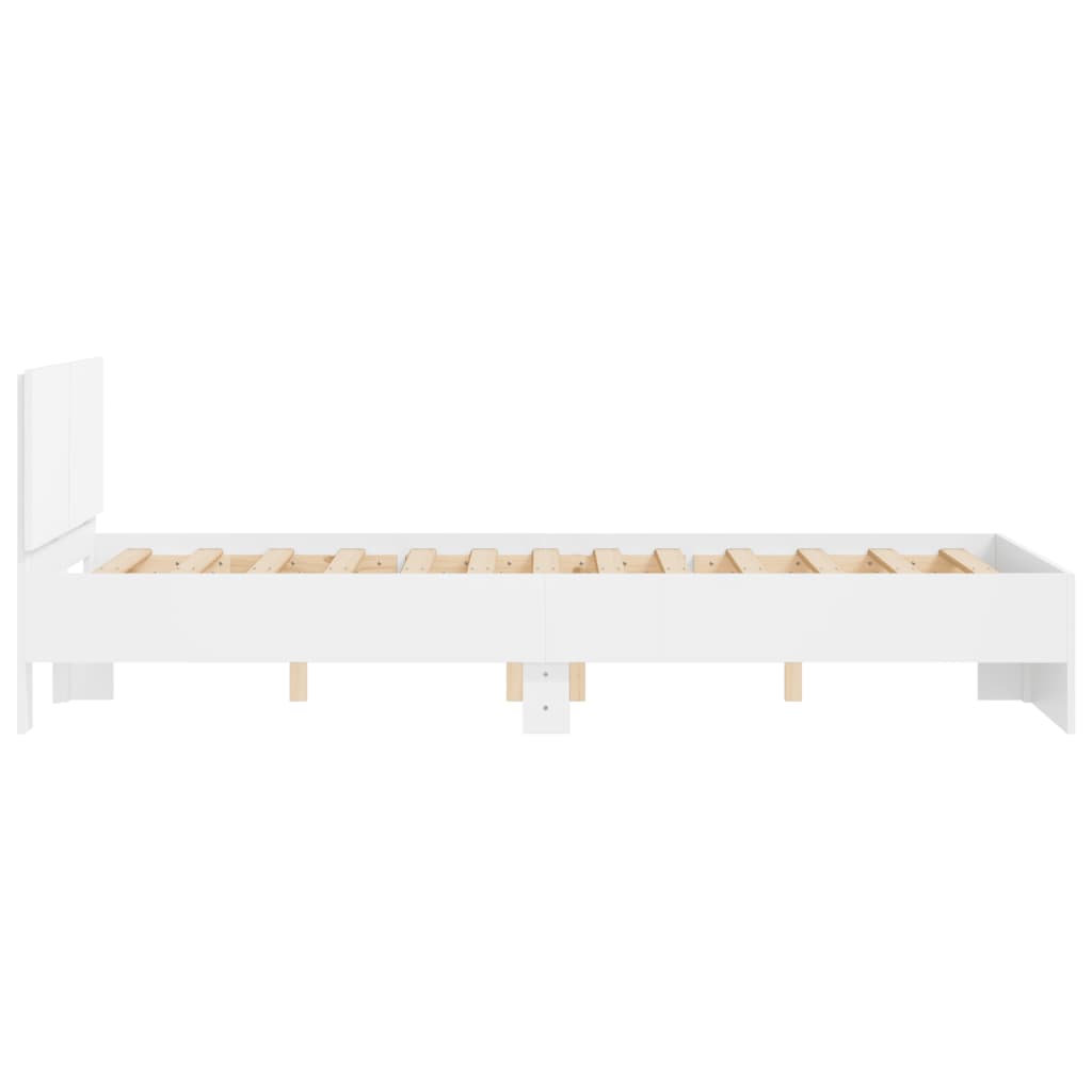 sengeramme med sengegavl 135x190 cm hvid