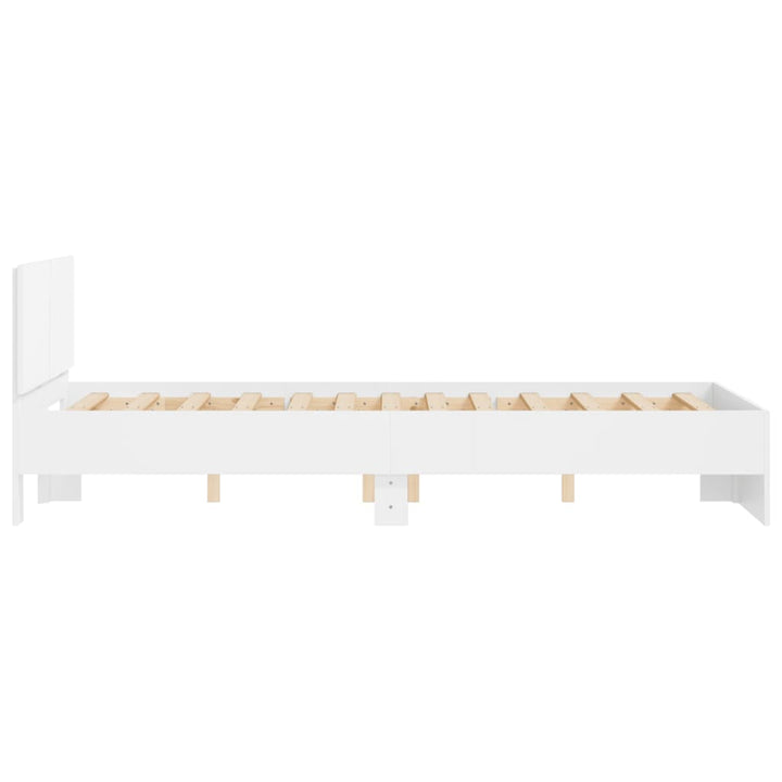 sengeramme med sengegavl 135x190 cm hvid