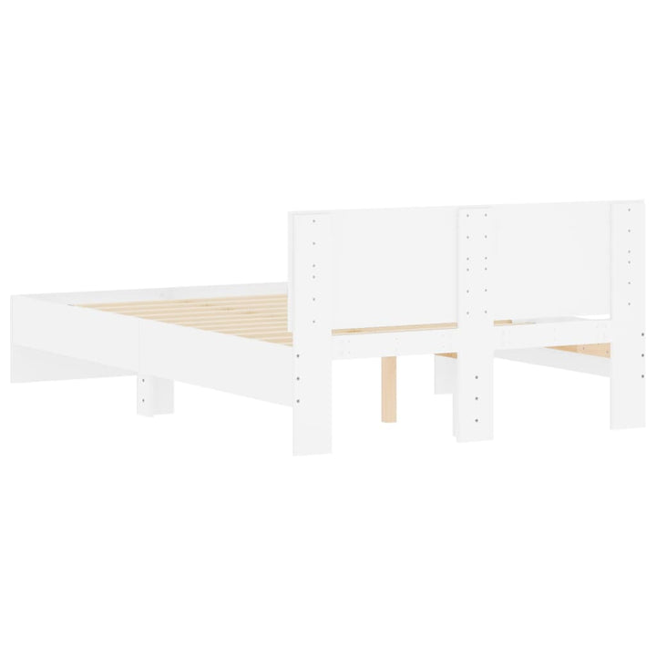 sengeramme med sengegavl 135x190 cm hvid