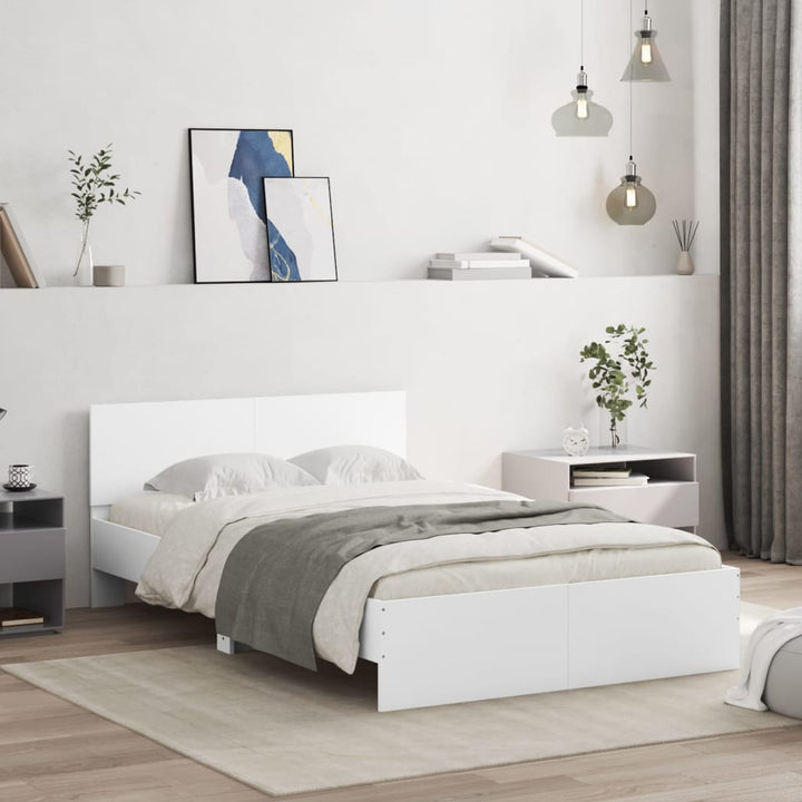 sengeramme med sengegavl 120x190 cm hvid