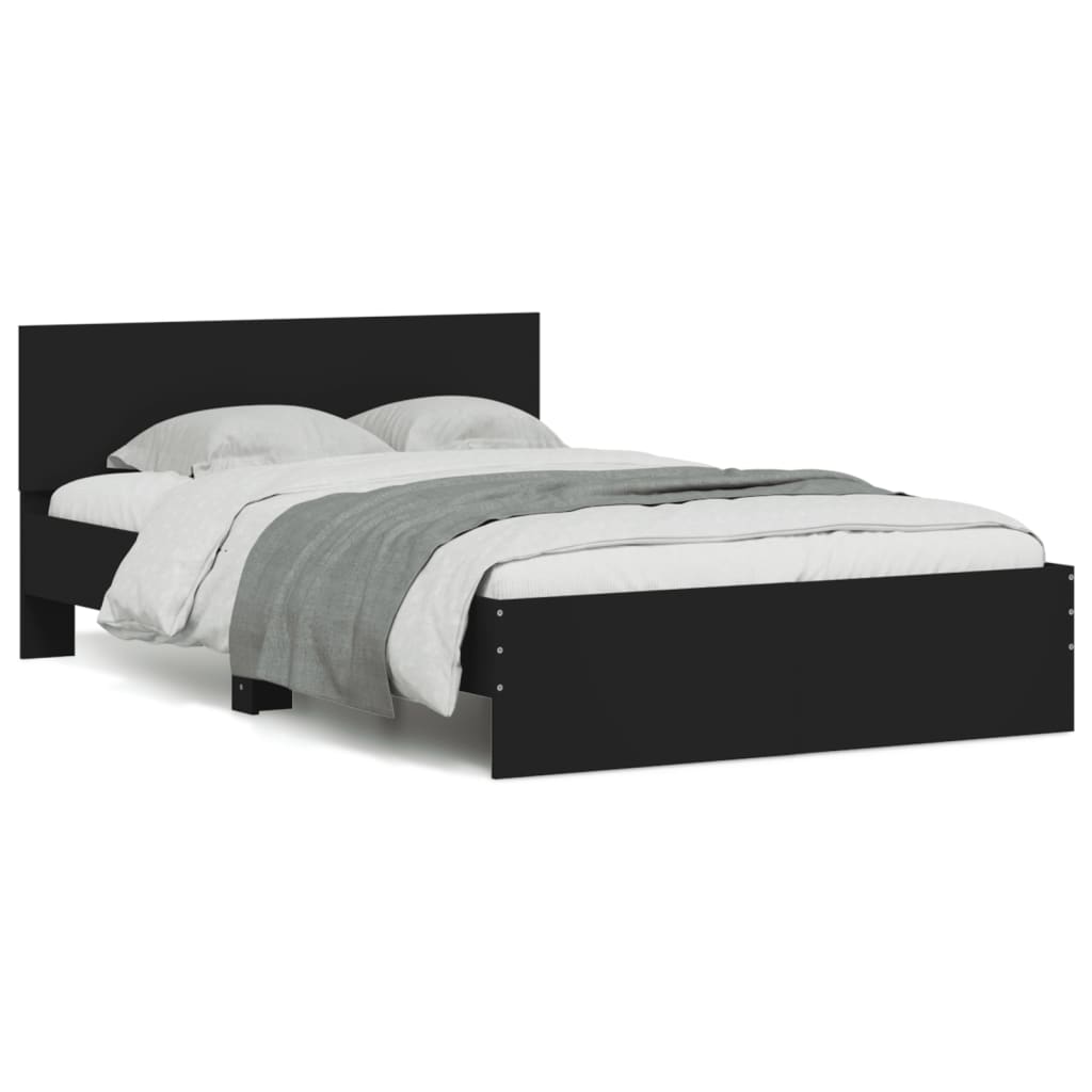 sengeramme med sengegavl 120x190 cm sort