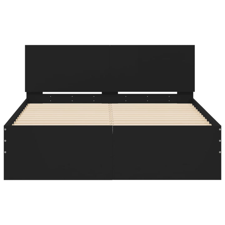 sengeramme med sengegavl 120x190 cm sort