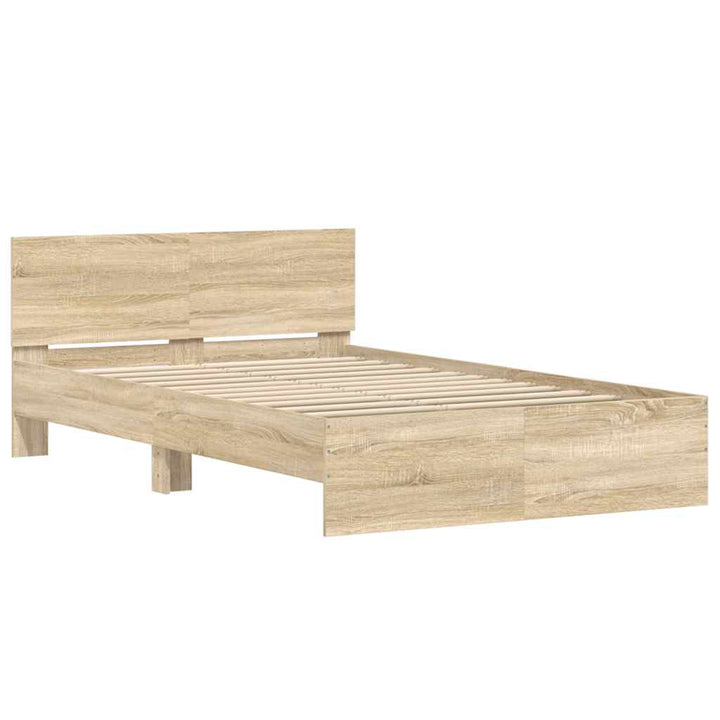 sengeramme med sengegavl 120x190 cm sonoma-eg