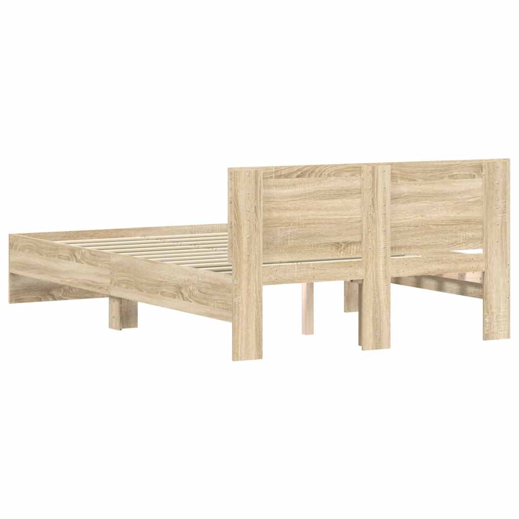 sengeramme med sengegavl 120x190 cm sonoma-eg