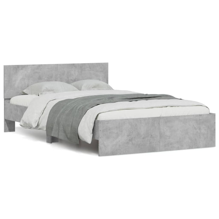 sengeramme med sengegavl 120x190 cm betongrå