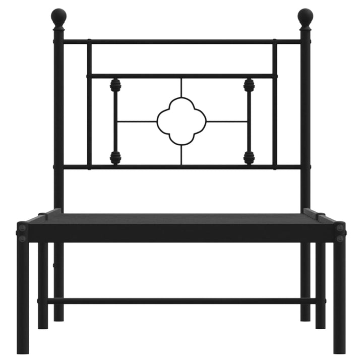 sengeramme med sengegavl 80x200 cm metal sort