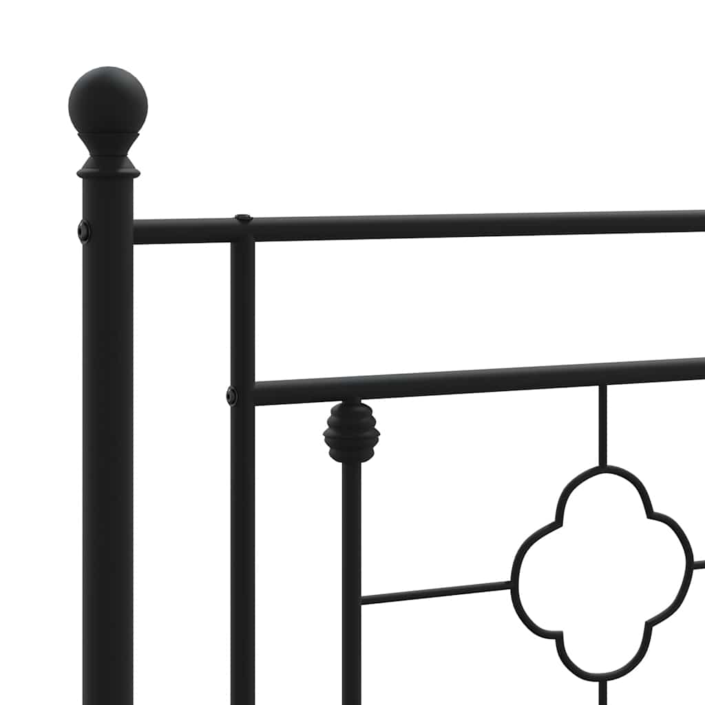 sengeramme med sengegavl 100x200 cm metal sort