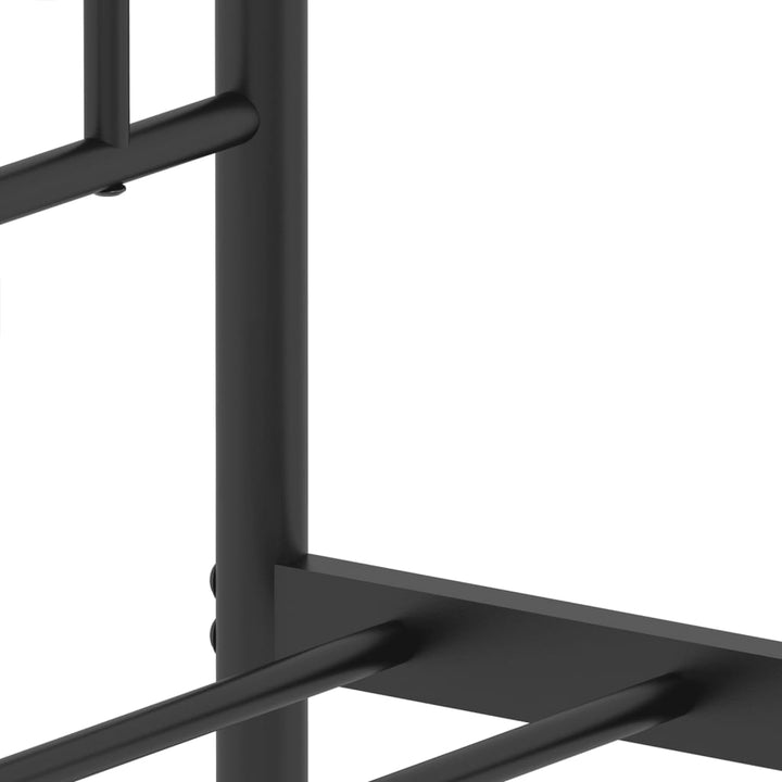 sengeramme med sengegavl 120x200 cm metal sort