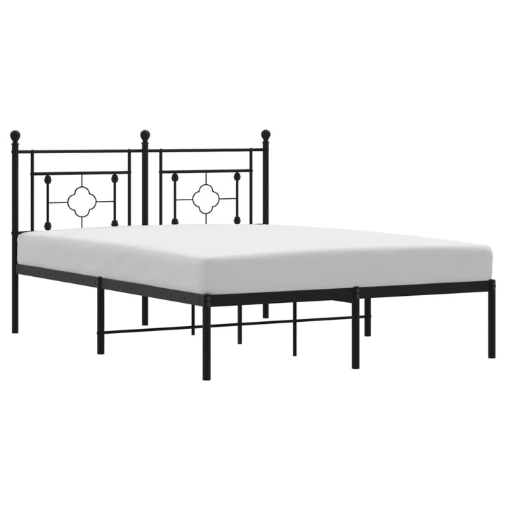 sengeramme med sengegavl 140x190 cm metal sort