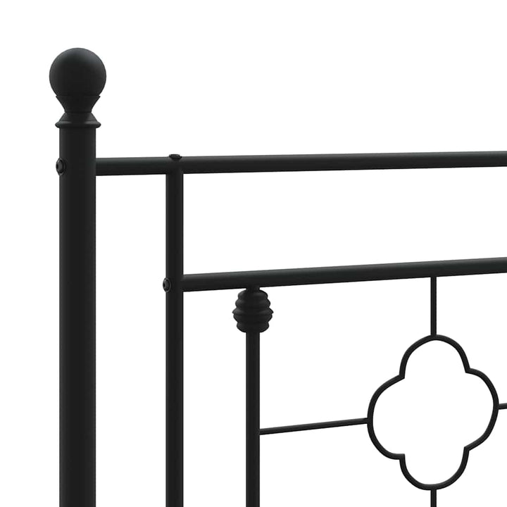 sengeramme med sengegavl 150x200 cm metal sort
