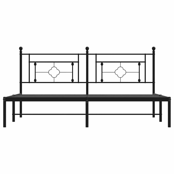 sengeramme med sengegavl 183x213 cm metal sort