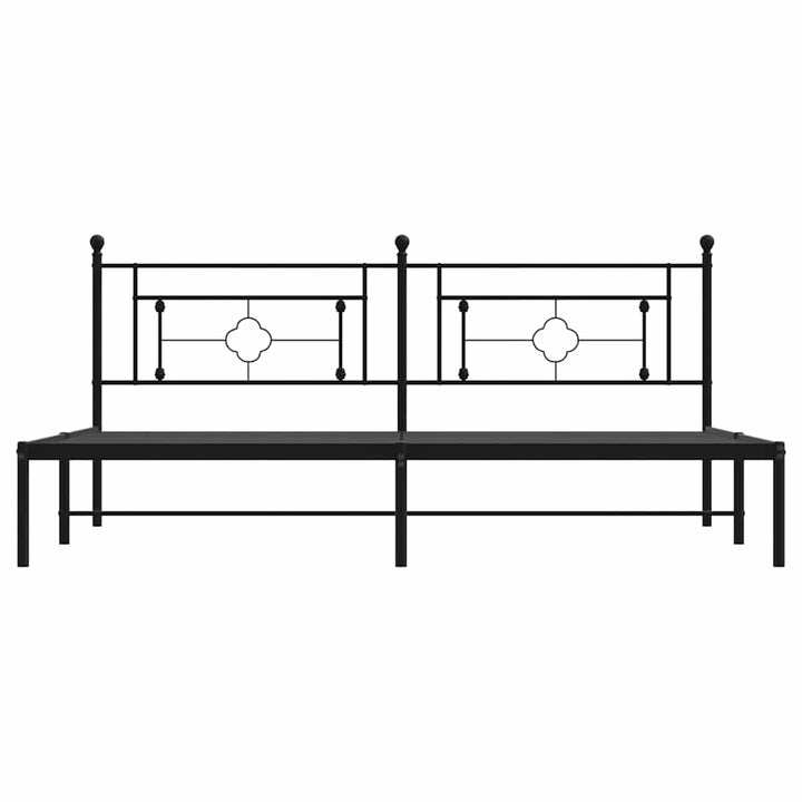 sengeramme med sengegavl 193x203 cm metal sort