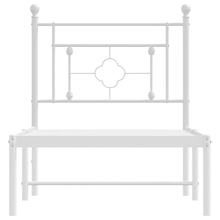 sengeramme uden madras med hovedgærde 75x190 cm hvid