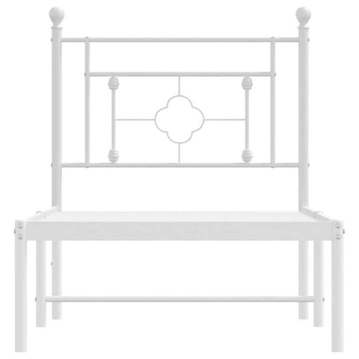 sengeramme med sengegavl 80x200 cm metal hvid