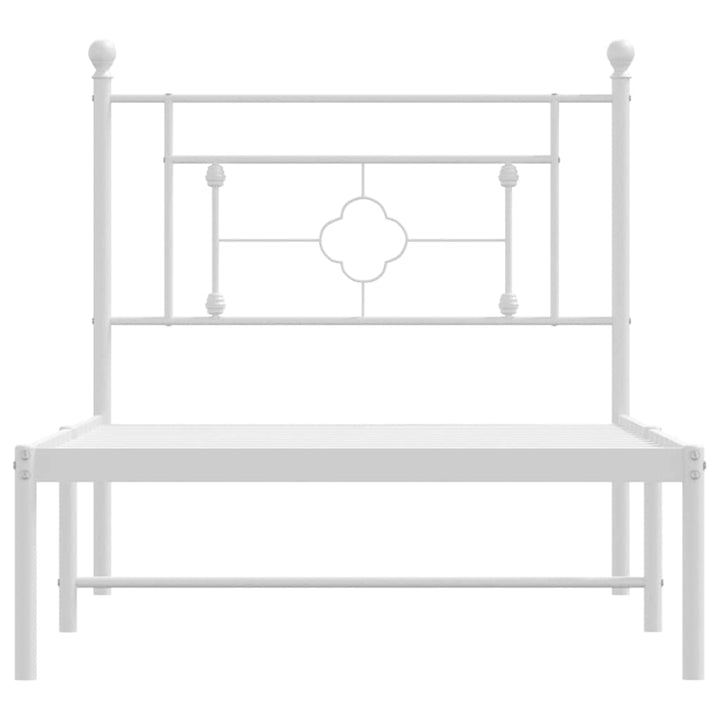 sengeramme med sengegavl 100x200 cm metal hvid