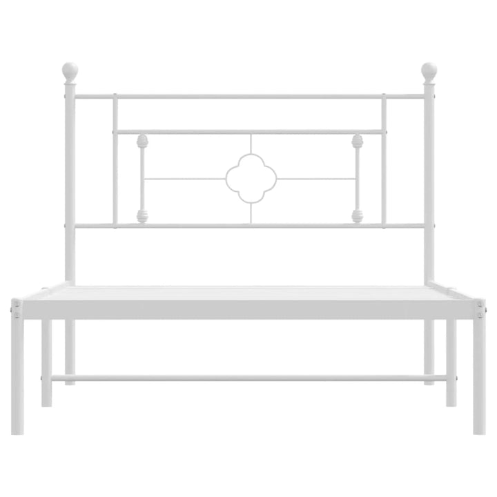 sengeramme med sengegavl 107x203 cm metal hvid