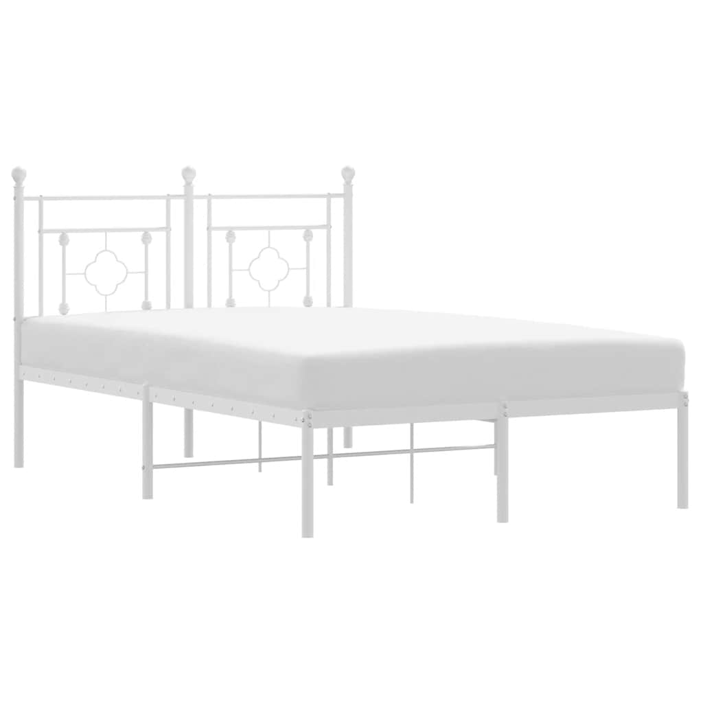 sengeramme med sengegavl 120x190 cm metal hvid