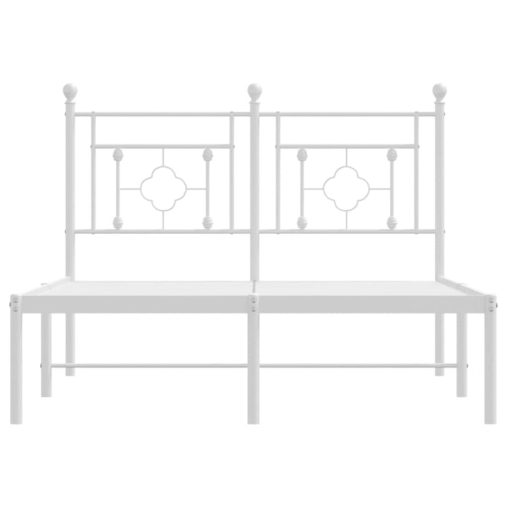 sengeramme med sengegavl 120x190 cm metal hvid