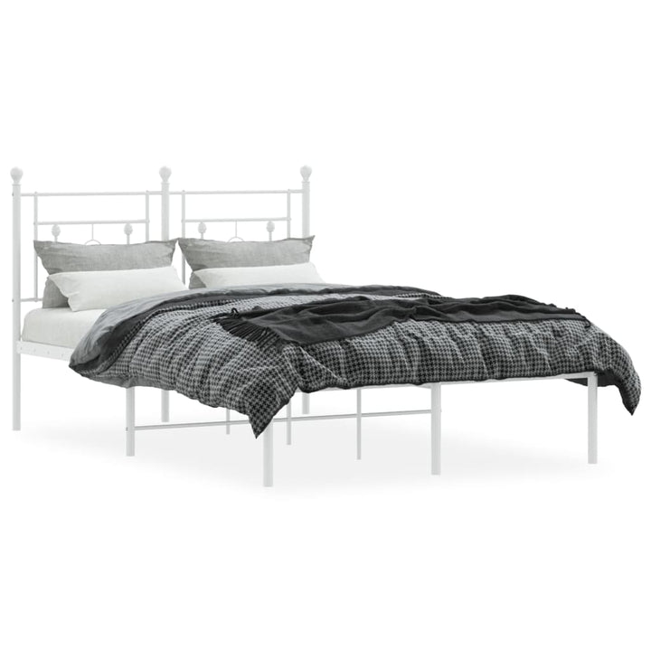 sengeramme med sengegavl 120x200 cm metal hvid