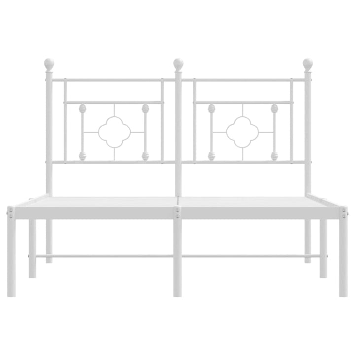 sengeramme med sengegavl 120x200 cm metal hvid
