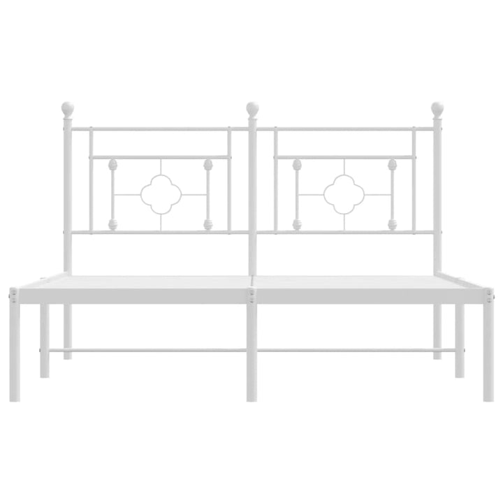 sengeramme med sengegavl 140x190 cm metal hvid
