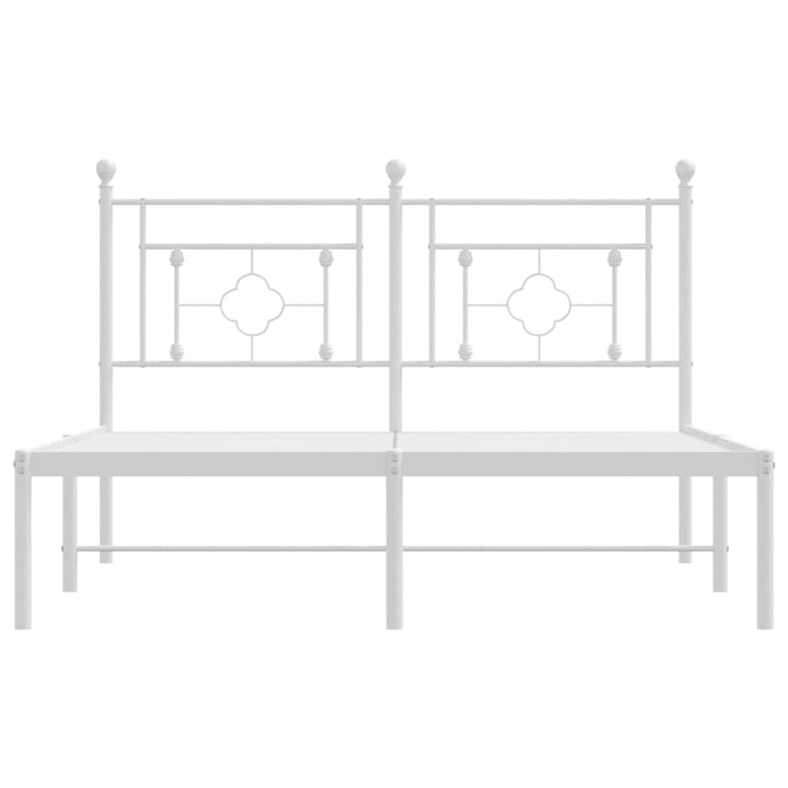 sengeramme med sengegavl 140x200 cm metal hvid