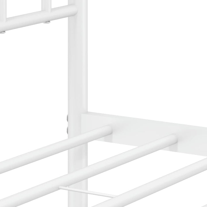 sengeramme med sengegavl 140x200 cm metal hvid