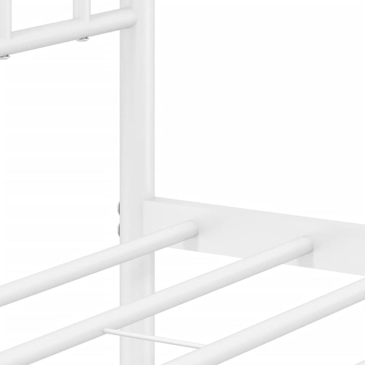 sengeramme med sengegavl og fodgærde 183x213 cm metal hvid
