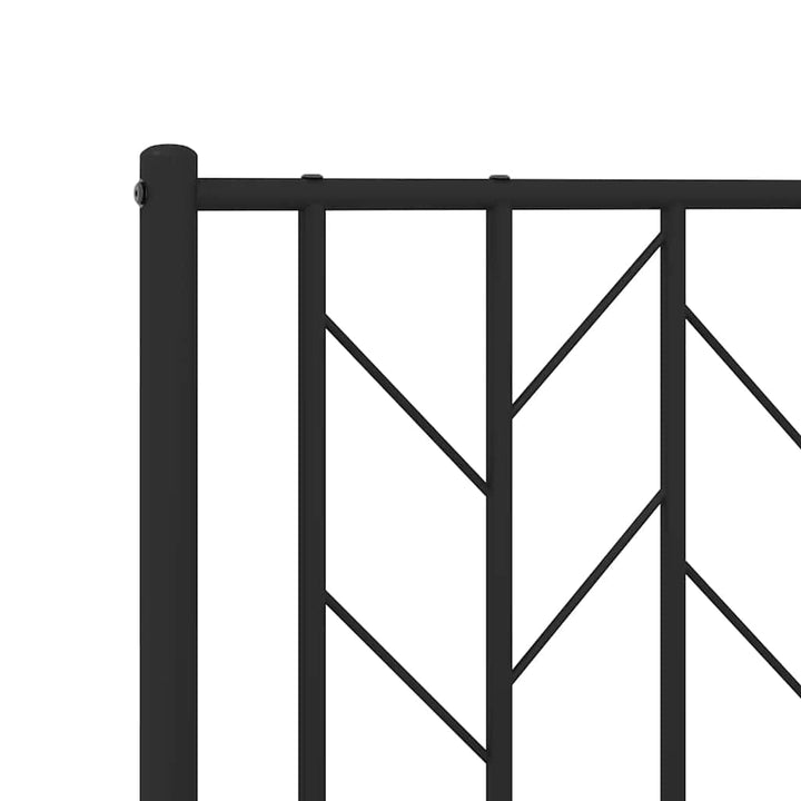 sengeramme med sengegavl 100x200 cm metal sort