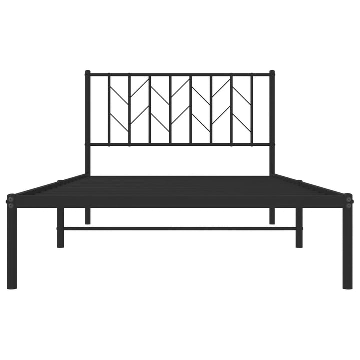 sengeramme med sengegavl 107x203 cm metal sort