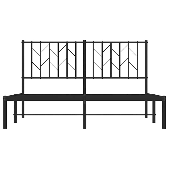 sengeramme med sengegavl 140x190 cm metal sort